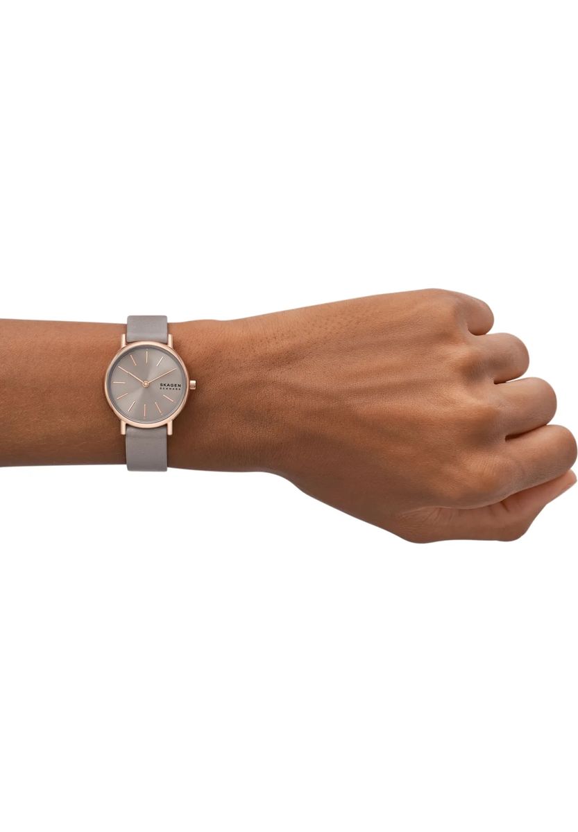 Minimalistische Analog-Lederarmbanduhr