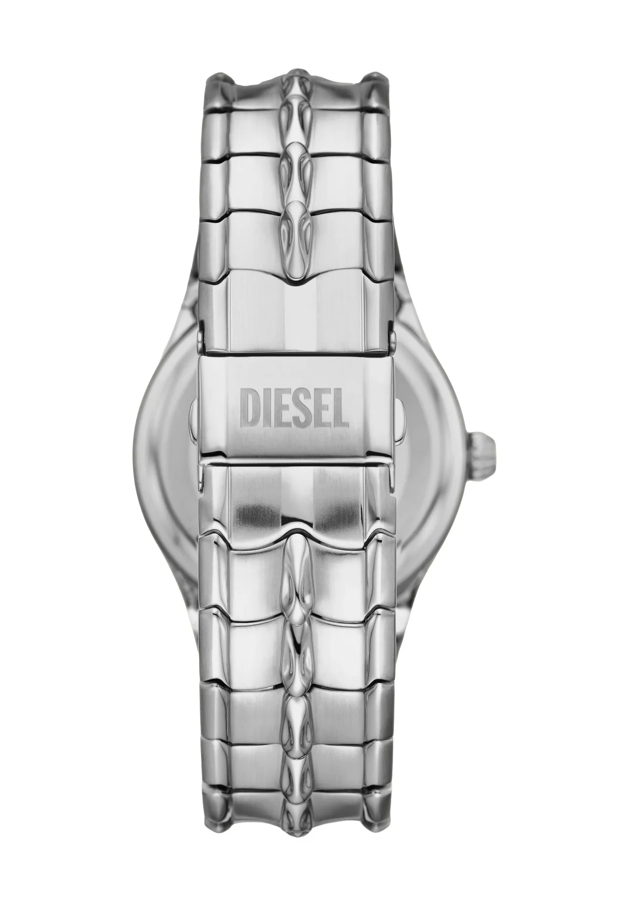 Skulpturale Armbanduhr mit integriertem Gliederband
