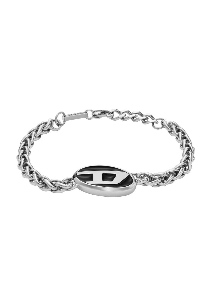 Weizenketten-Armband mit Logo-Inlay