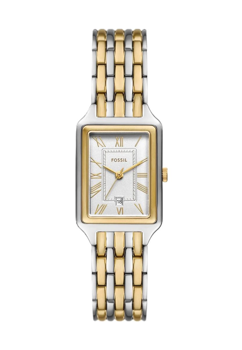 Rechteckige Bicolor Glieder Armbanduhr