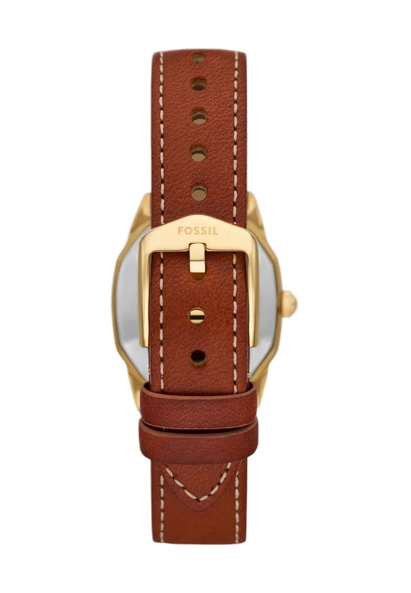 Zeitlose achteckige Lederarmbanduhr