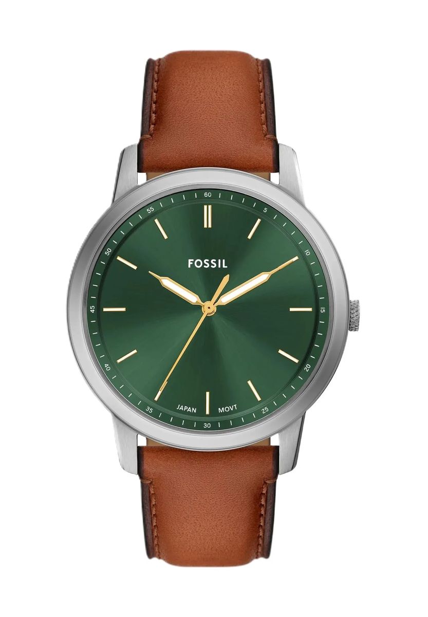 Minimalistische Analoguhr mit Lederarmband