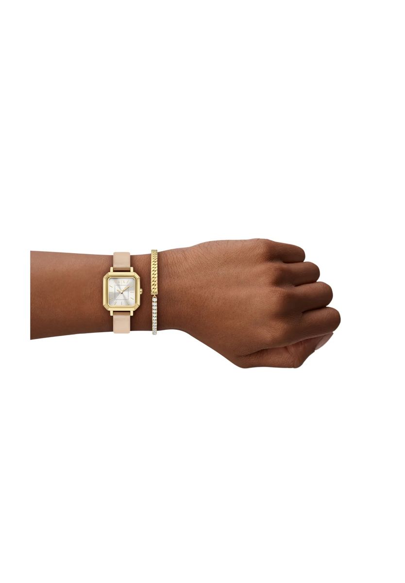 Elegantes Geschenkset mit rechteckiger Uhr