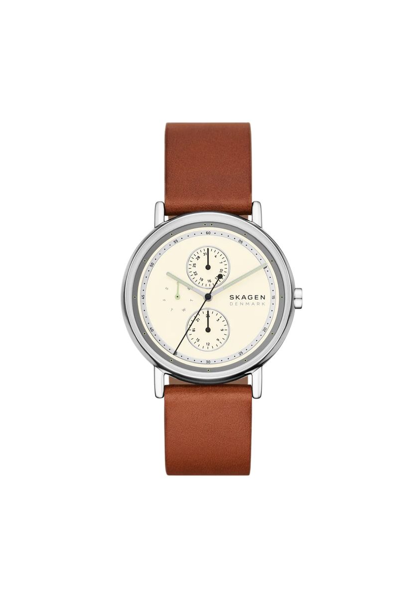 Multifunktionsuhr mit Lederarmband