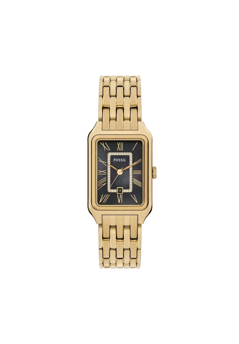 Elegante rechteckige Uhr mit römischen Ziffern