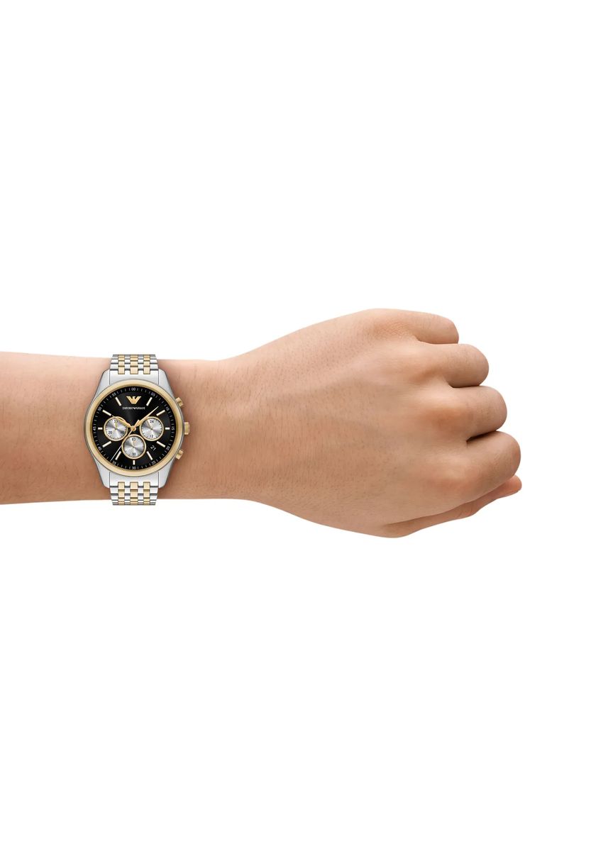 Bicolor-Chronograph aus Edelstahl