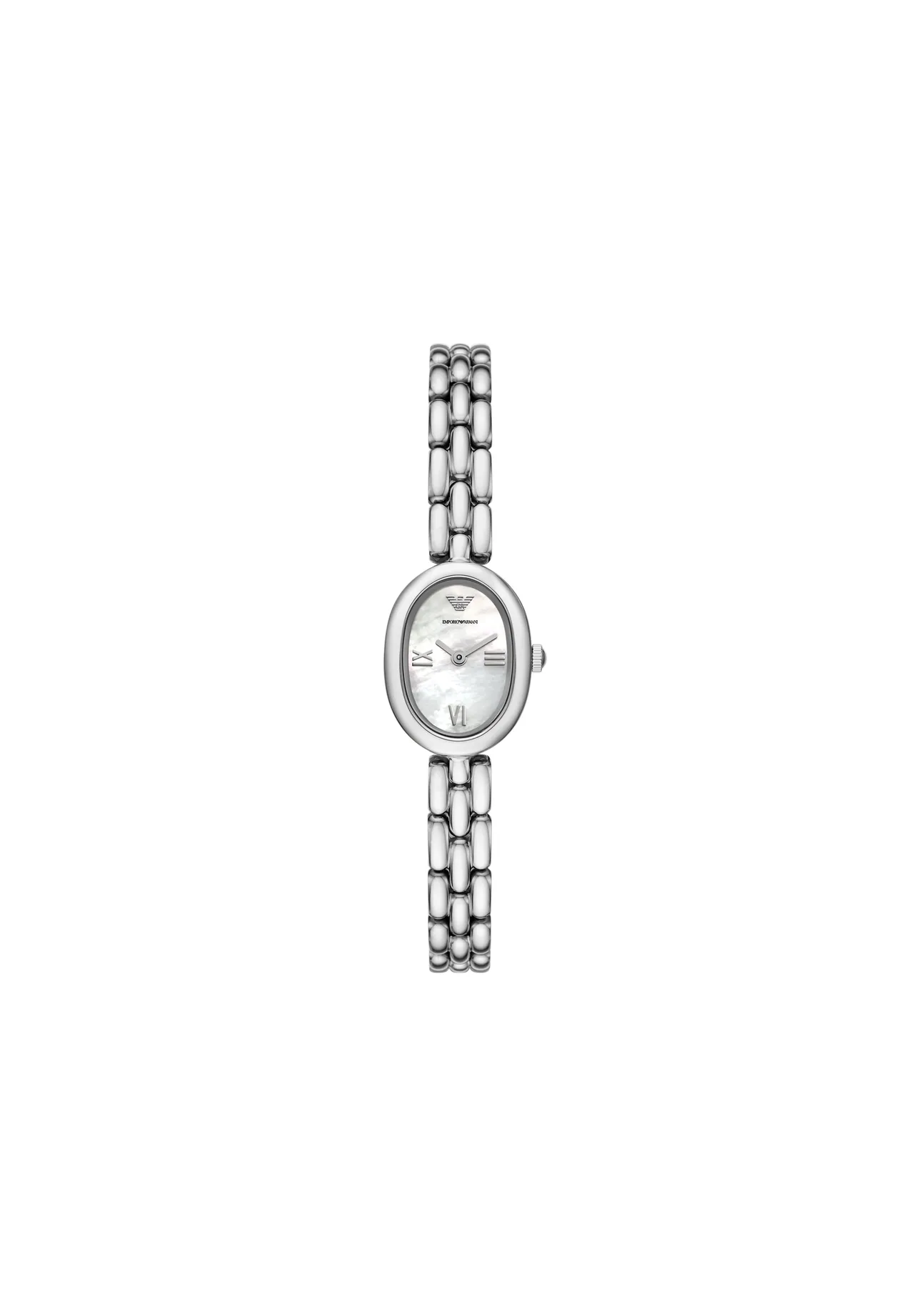Zierliche Ovale Perlmutt-Armbanduhr
