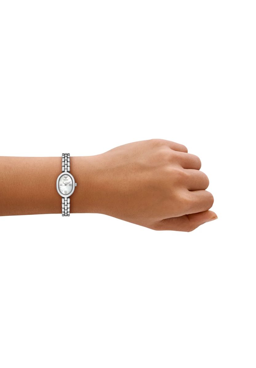 Zierliche Ovale Perlmutt-Armbanduhr