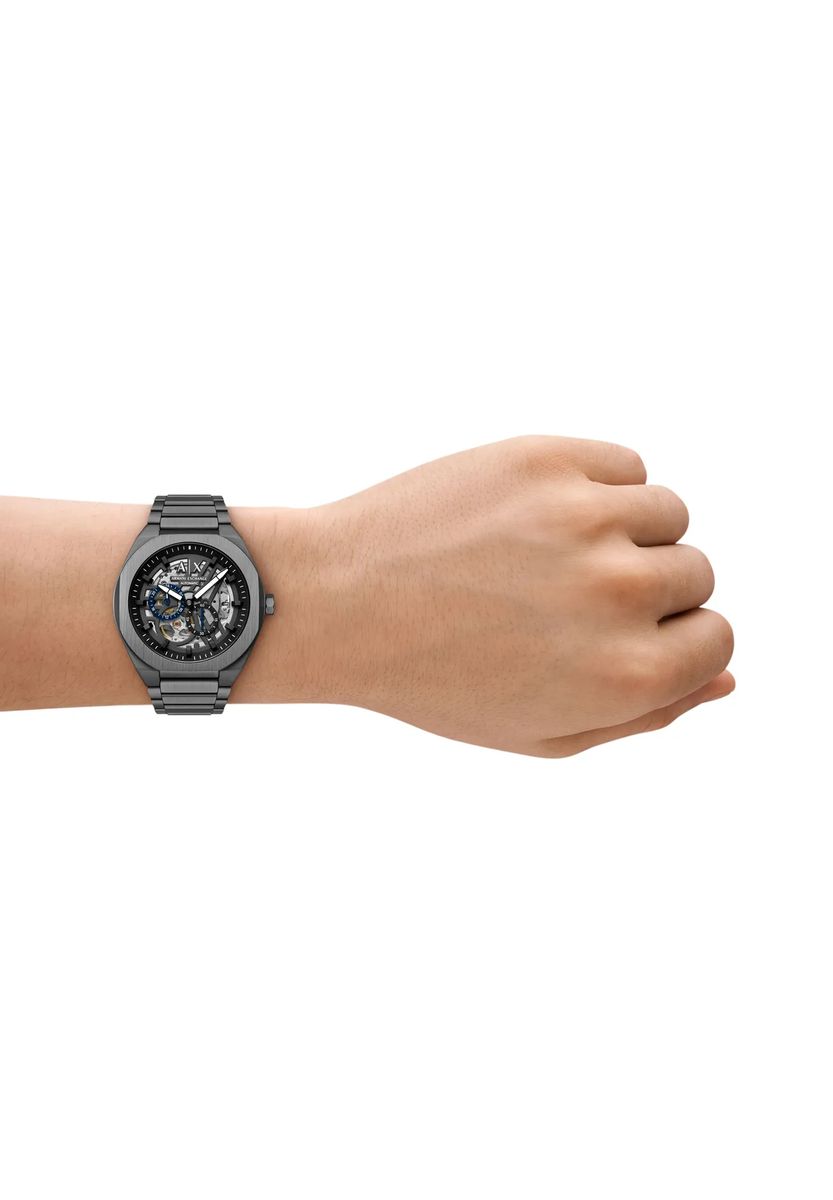 Sync Automatik-Skelettuhr mit Gliederarmband
