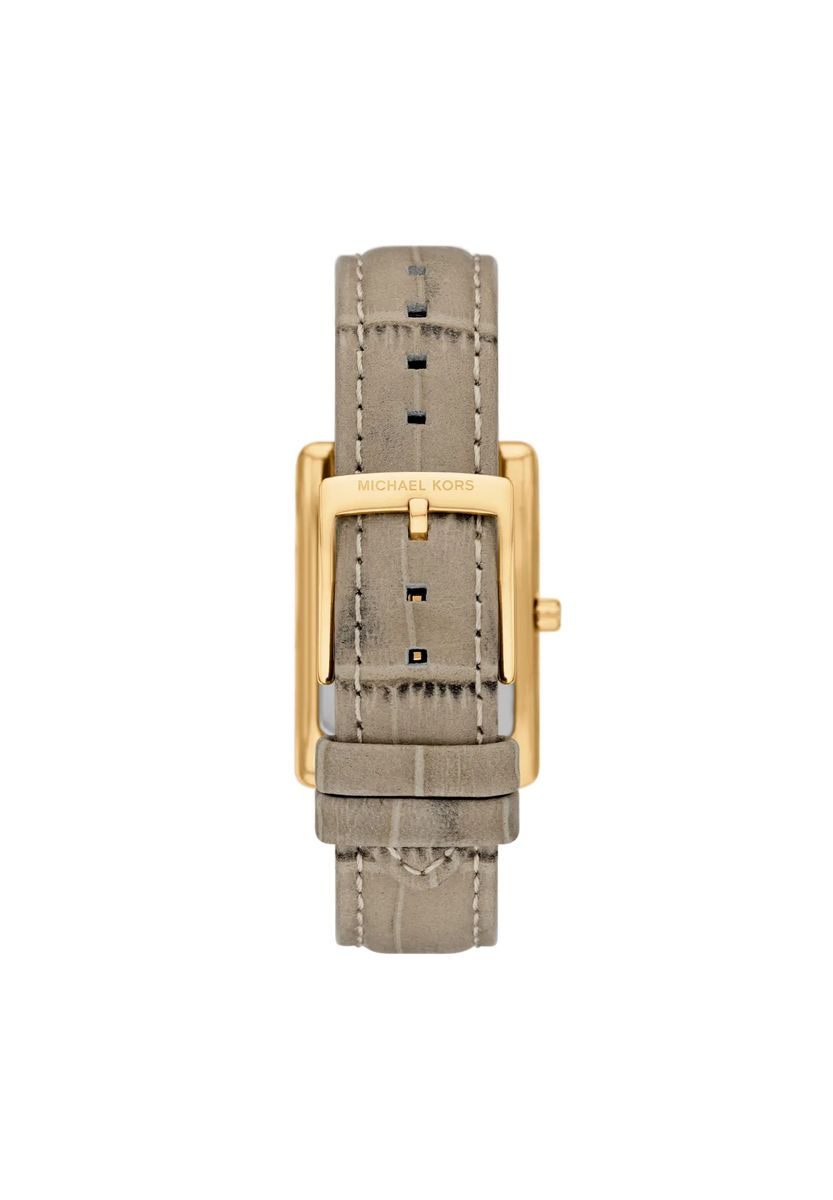 Klassische rechteckige Lederarmbanduhr