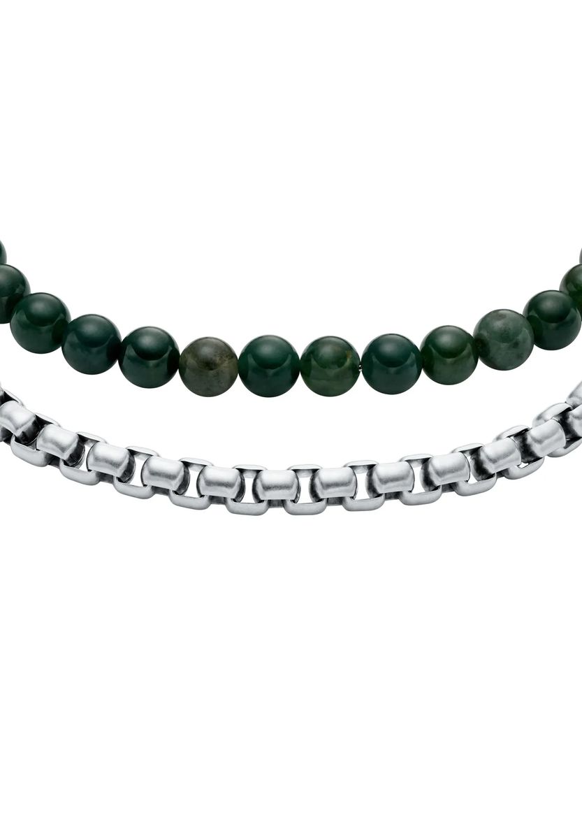 Minimalistisches Armband-Set mit Achat