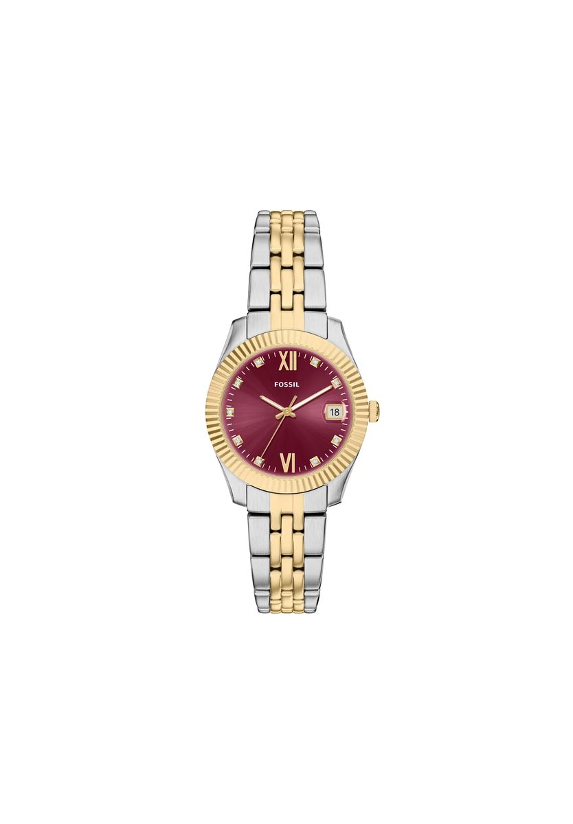 Elegante Bicolor-Armbanduhr mit Datumsanzeige