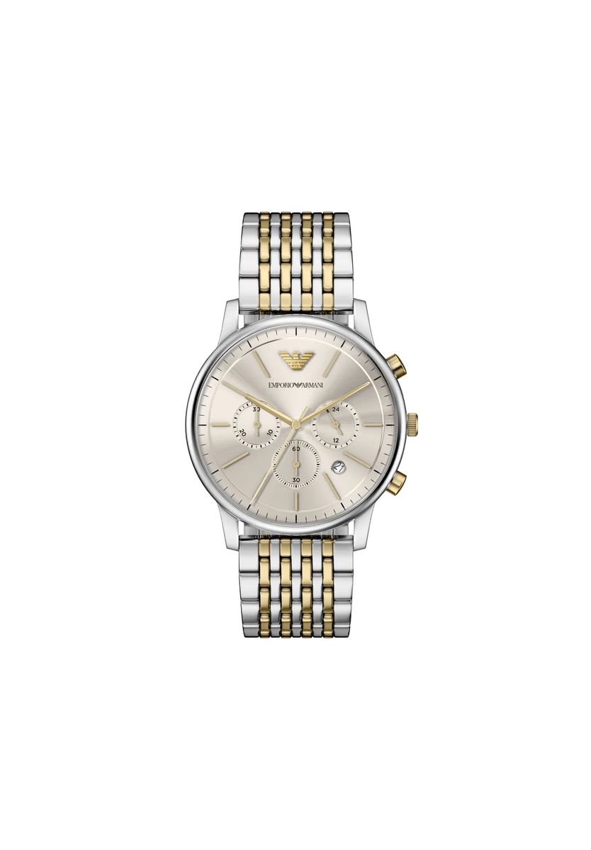 Eleganter Bicolor-Chronograph mit Sonnenschliff