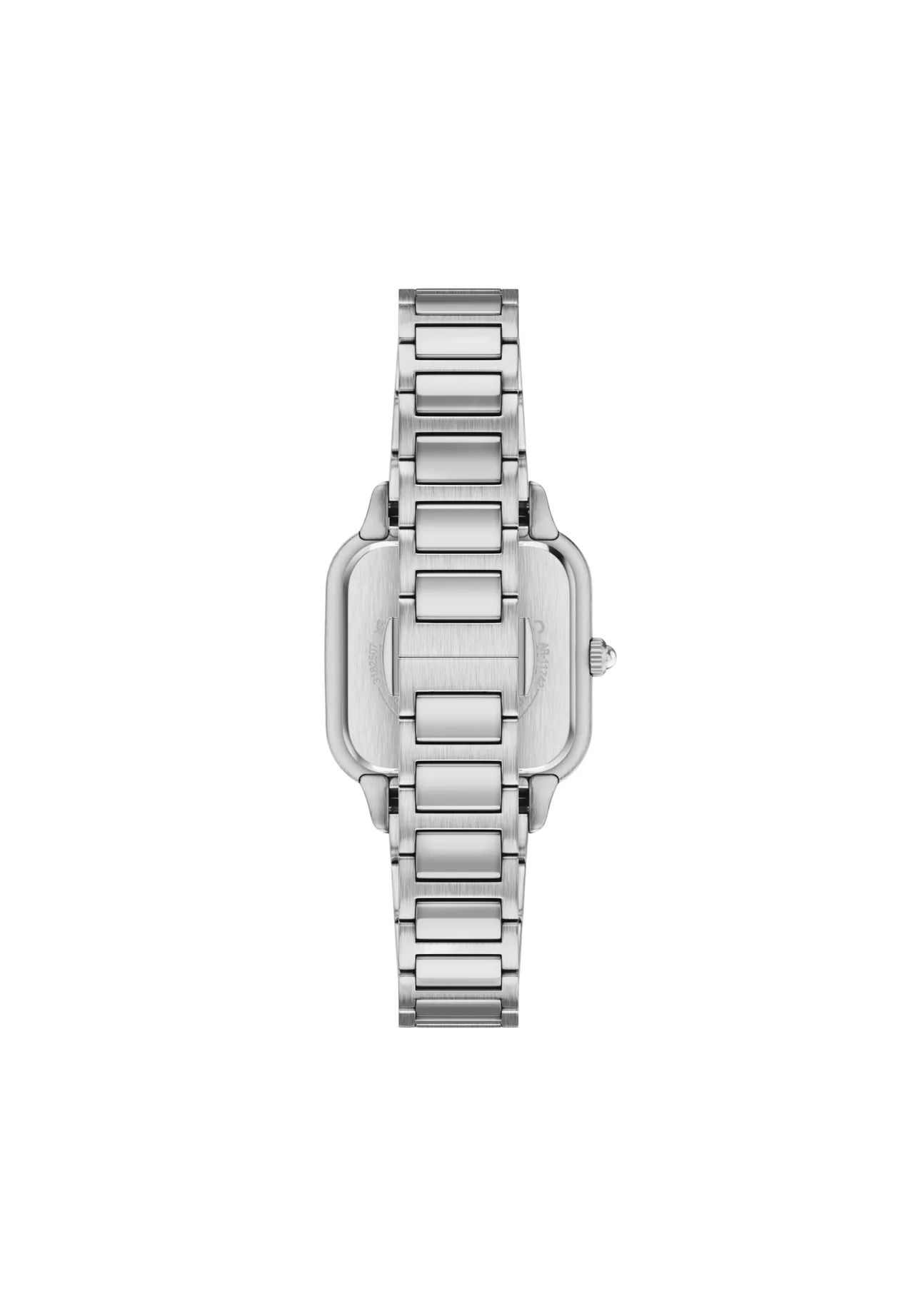 Quadratische Uhr mit gebürstetem Gliederarmband