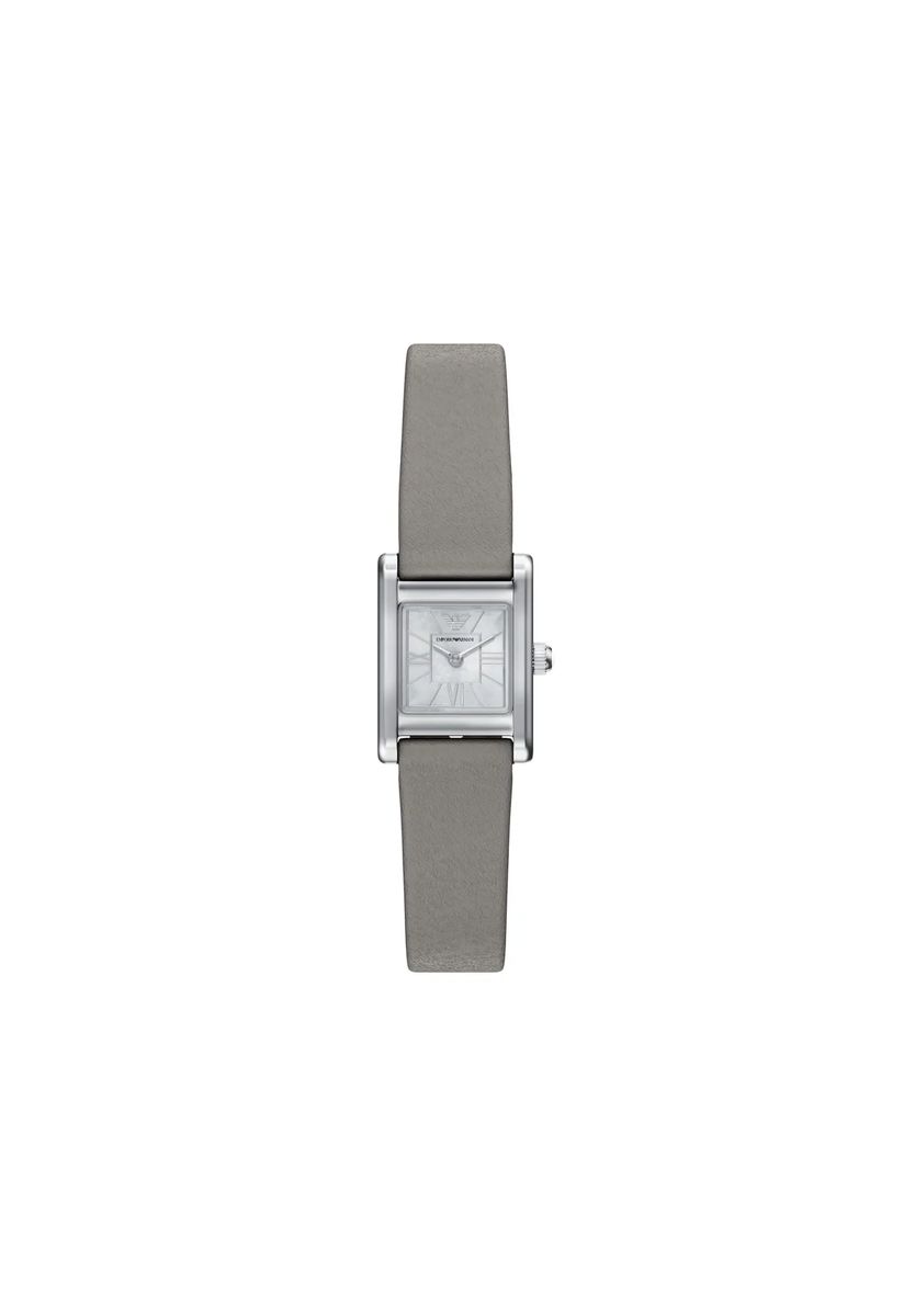 Klassische rechteckige Perlmutt-Armbanduhr