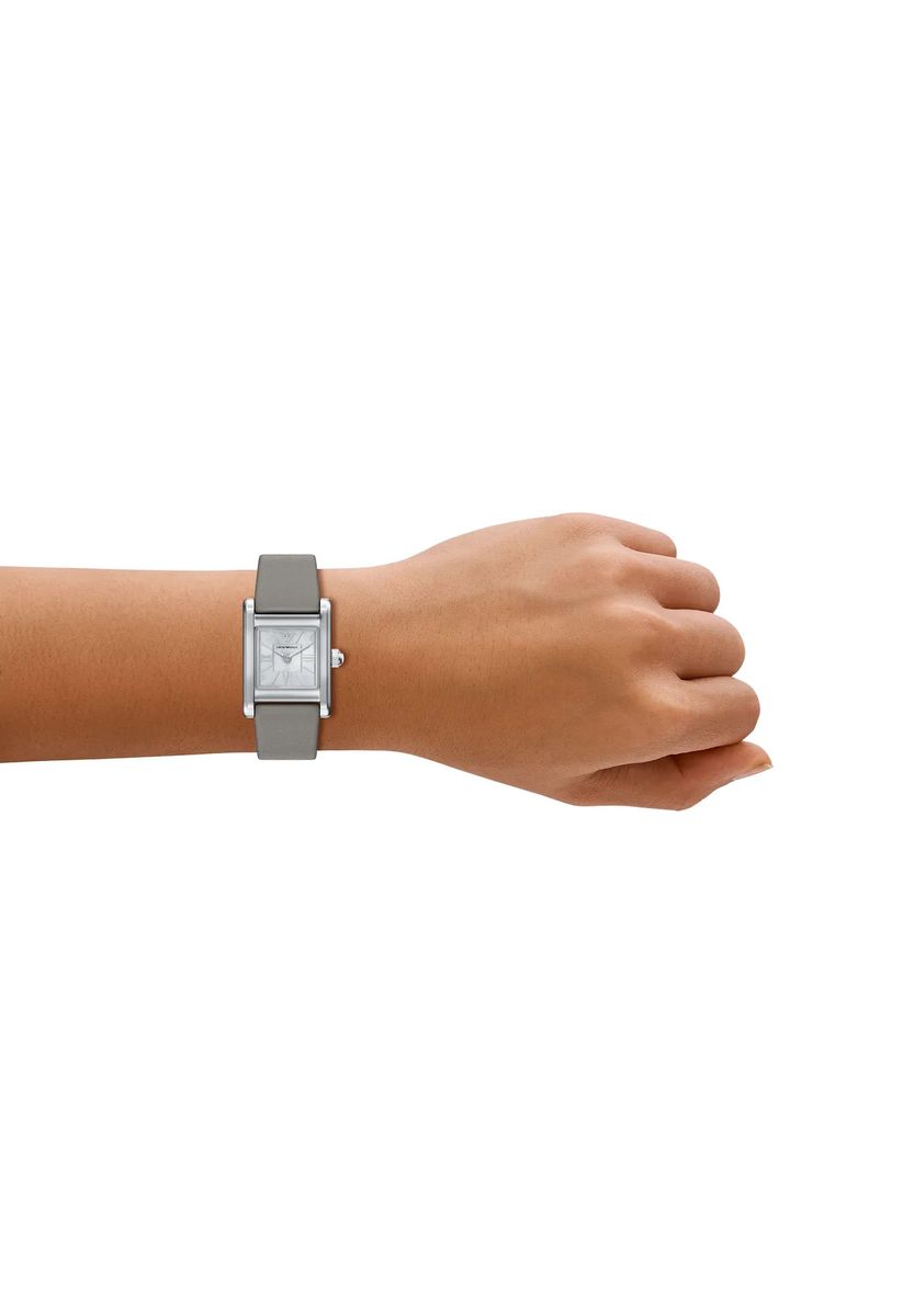 Klassische rechteckige Perlmutt-Armbanduhr