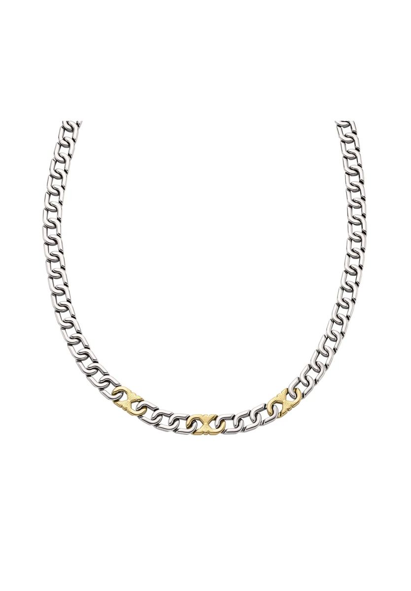 Zweifarbige Gliederkette mit Logo-Elementen