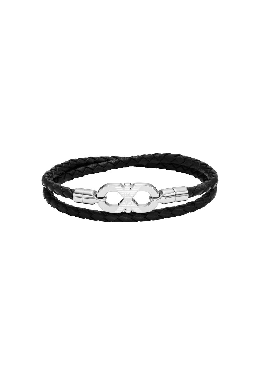 Geflochtenes Doppelstrang-Logo-Armband