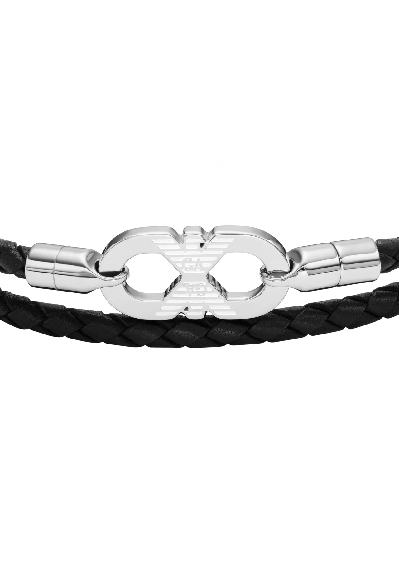 Geflochtenes Doppelstrang-Logo-Armband