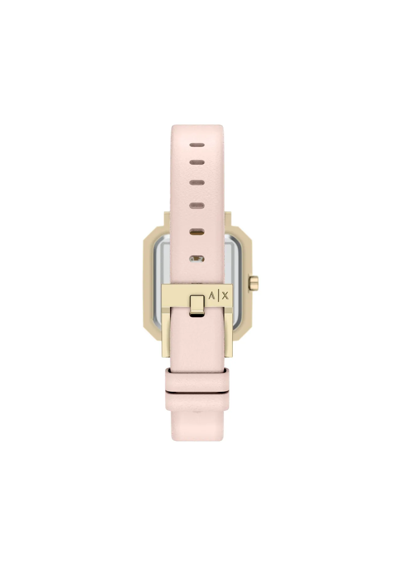 Minimalistische eckige Uhr mit Lederarmband
