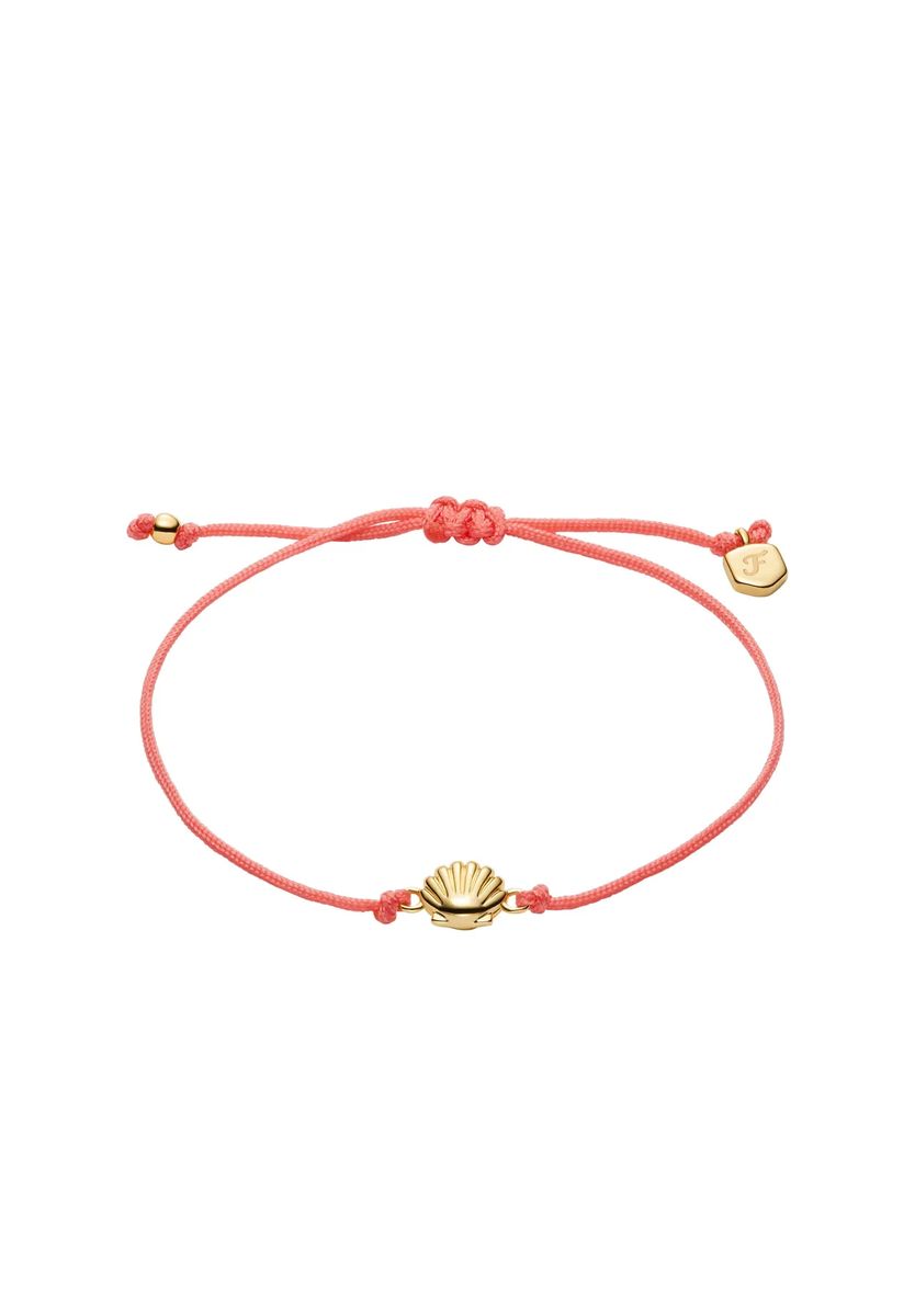 Filigranes Kordelarmband mit Muschelanhänger