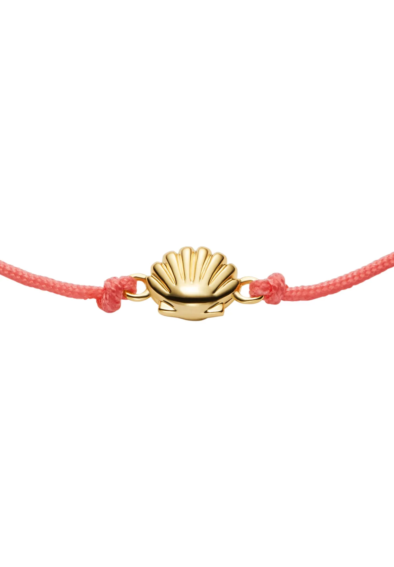 Filigranes Kordelarmband mit Muschelanhänger