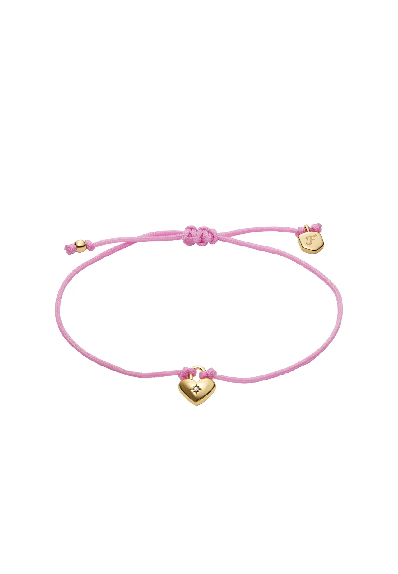 Zartes Kordelarmband mit Herz