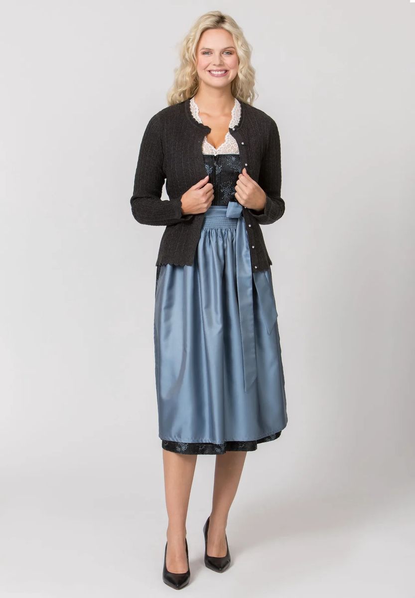 Elegante Strickjacke mit Wellensaum