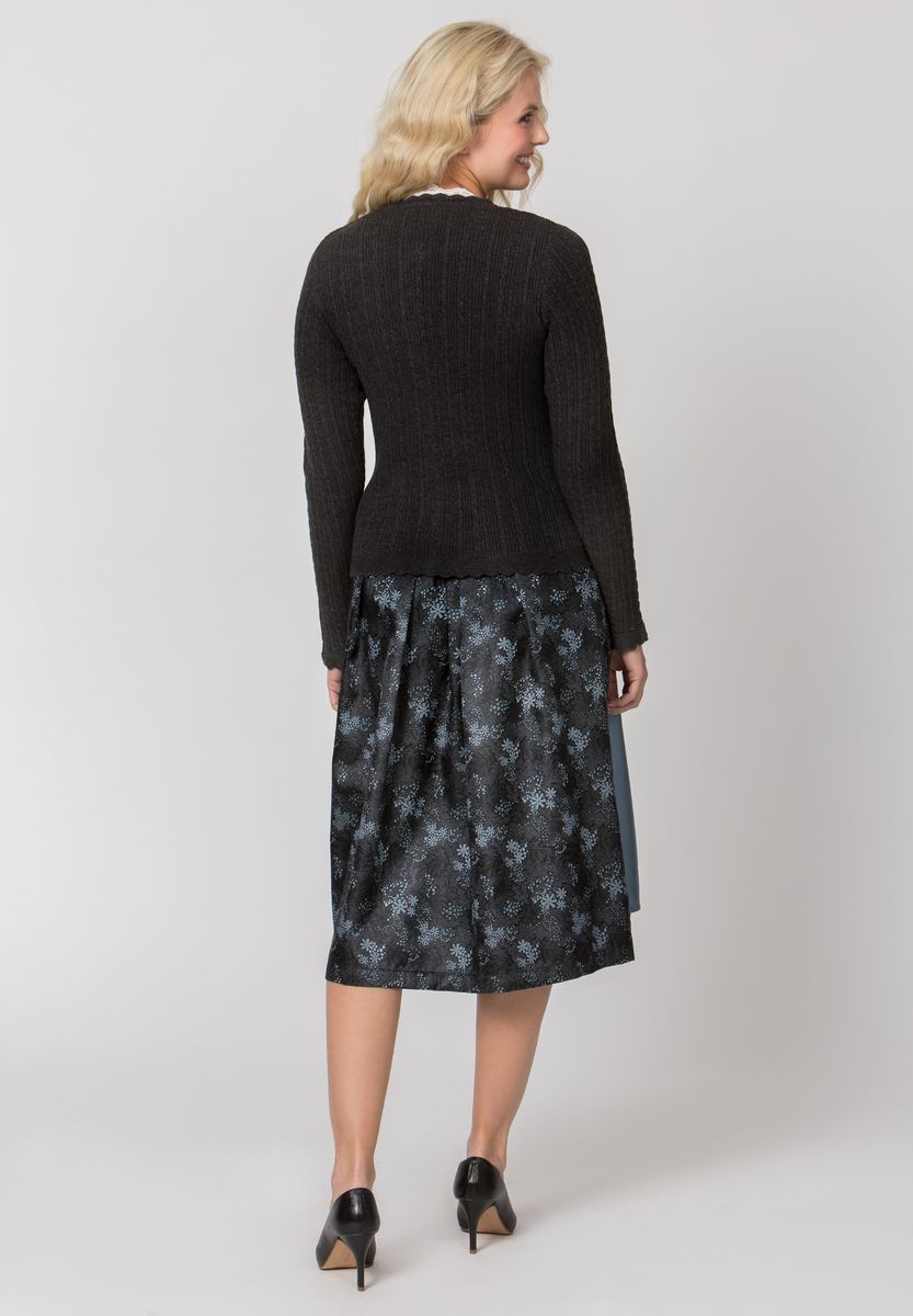 Elegante Strickjacke mit Wellensaum
