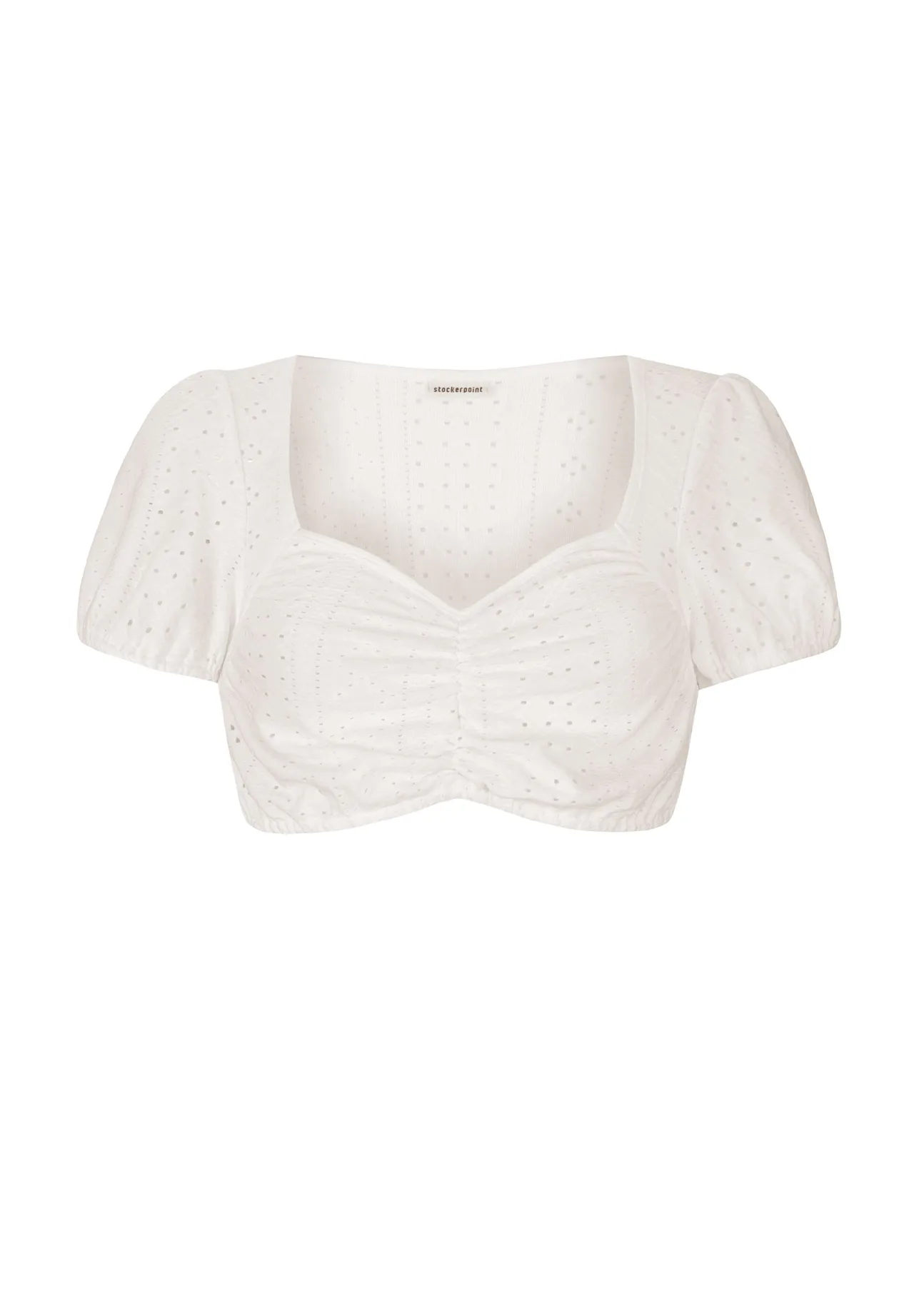 Romantische Dirndlbluse mit Lochstickerei