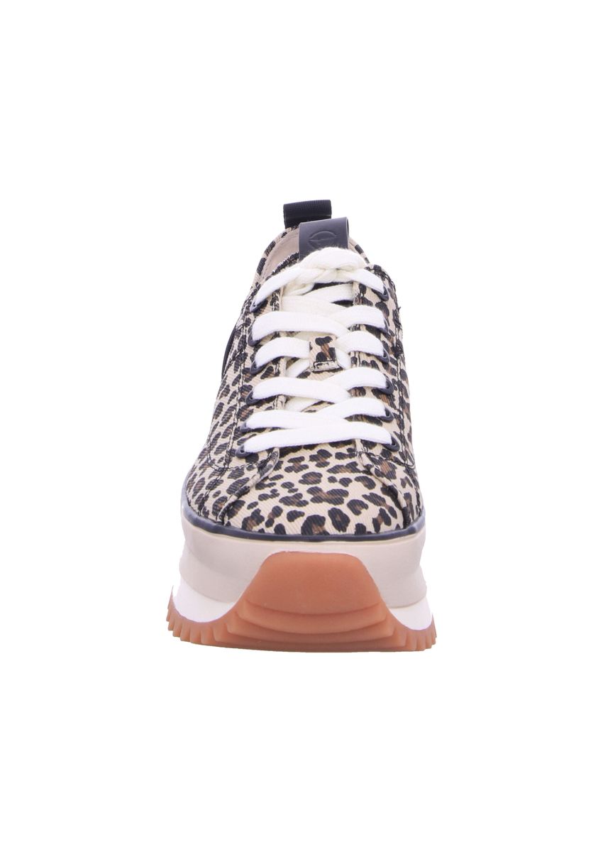 Sneaker mit Leopardenmuster und Plateausohle