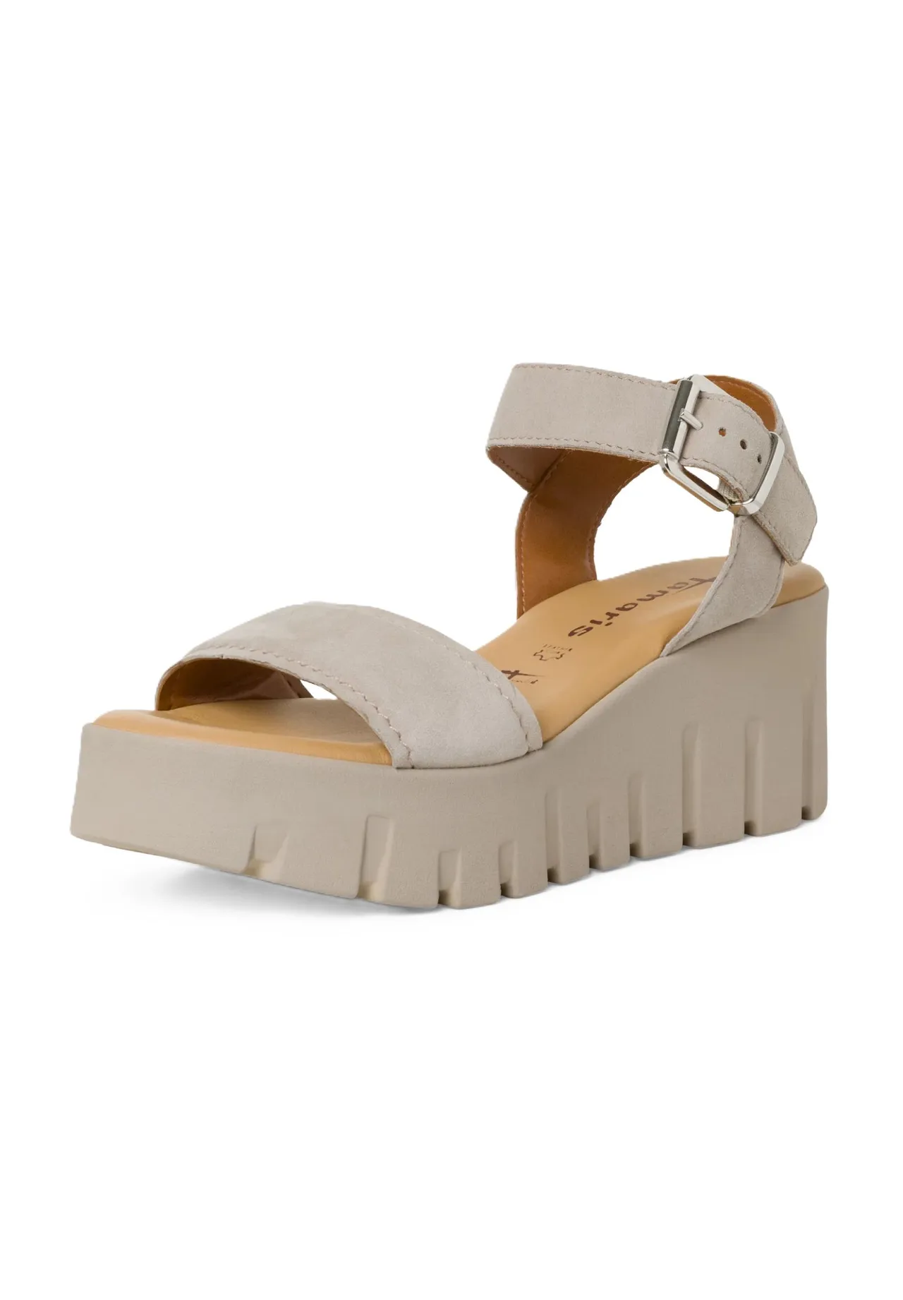 Chunky Keilsandaletten mit Plateausohle