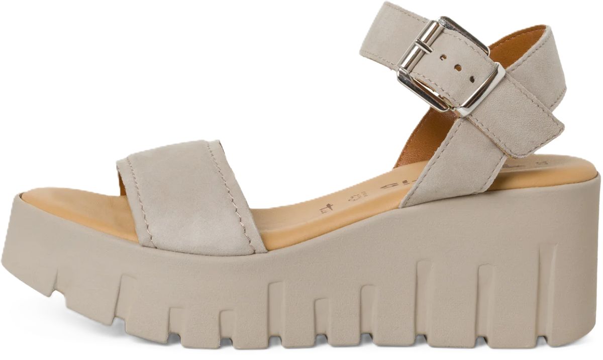 Chunky Keilsandaletten mit Plateausohle