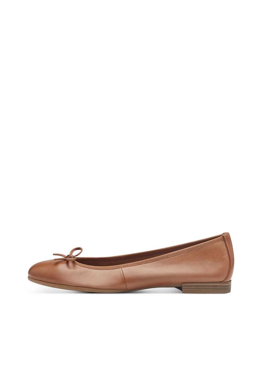 Zeitlose Leder-Ballerinas mit Schleifendetail