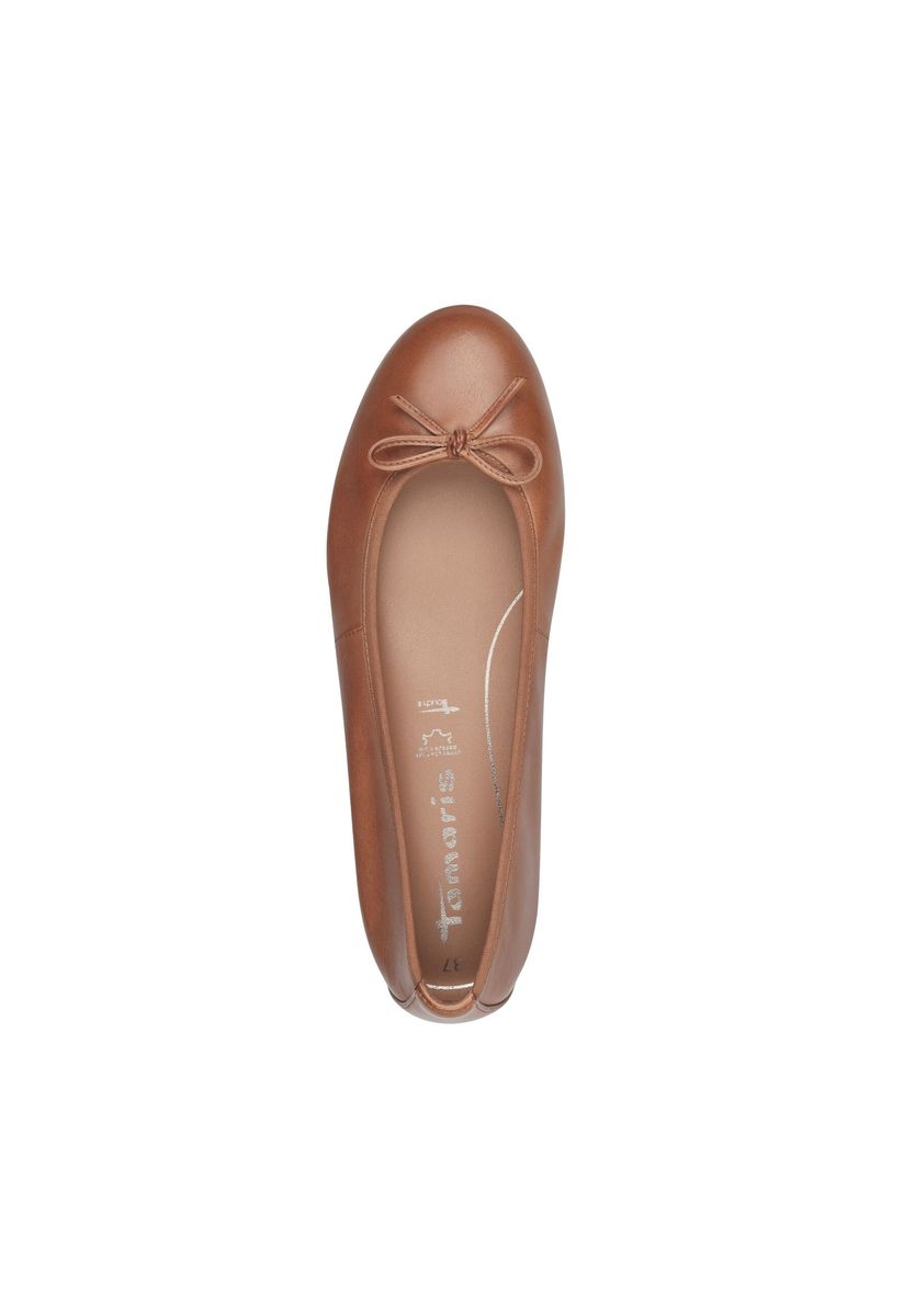 Zeitlose Leder-Ballerinas mit Schleifendetail