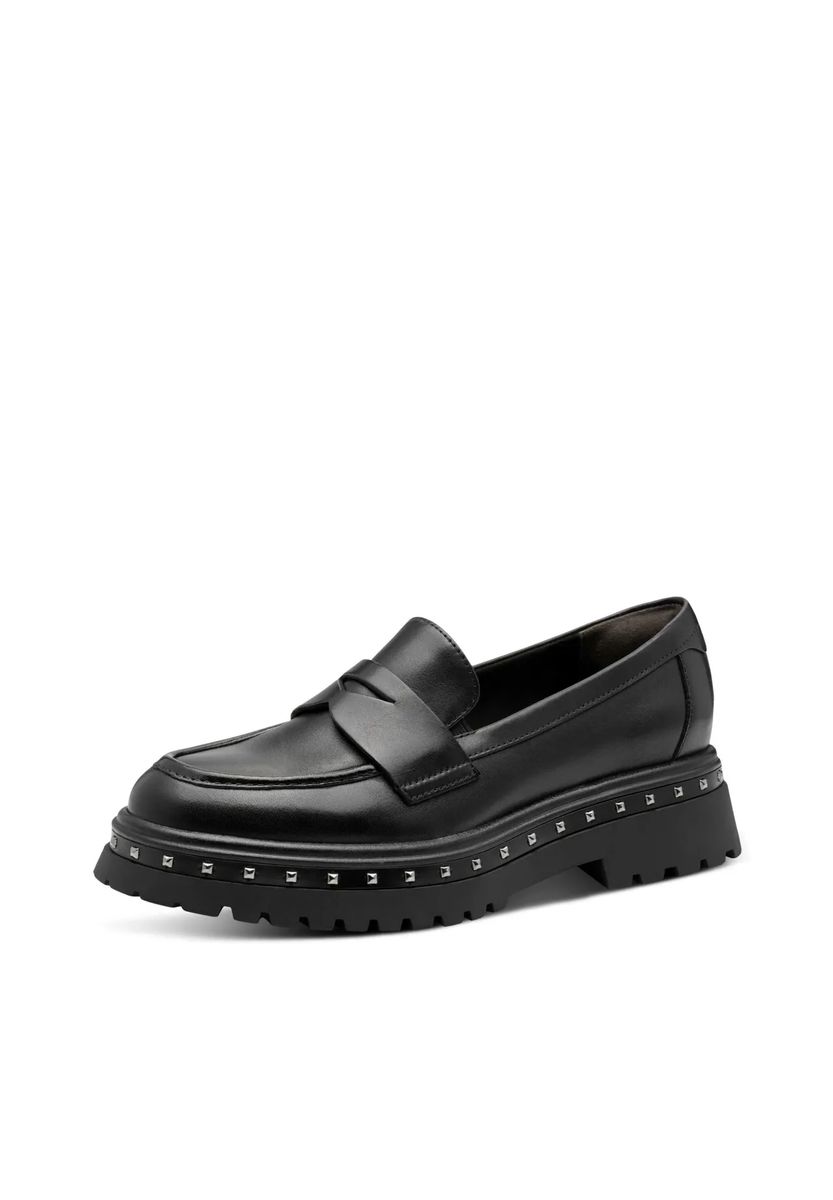 Plateau-Loafer mit Nietenbesatz