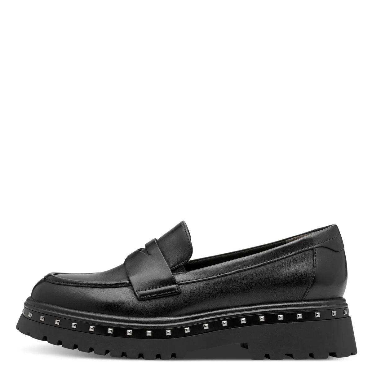 Plateau-Loafer mit Nietenbesatz