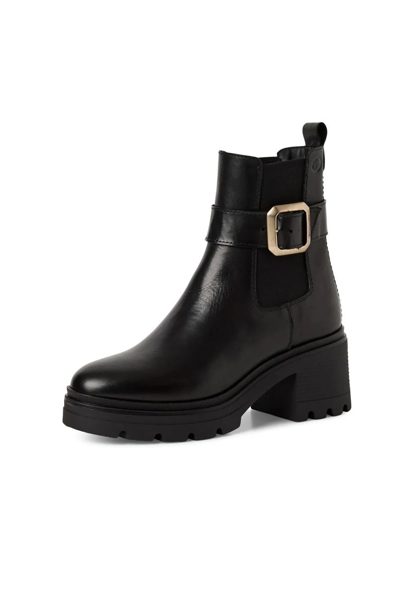 Chelsea-Boots aus Leder mit Schnalle
