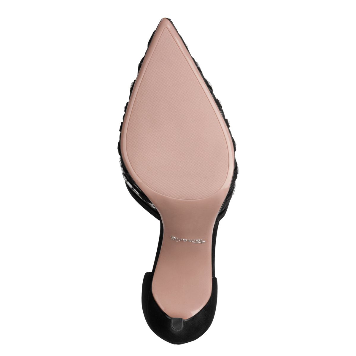Spitze Pumps mit Strass-Verzierung