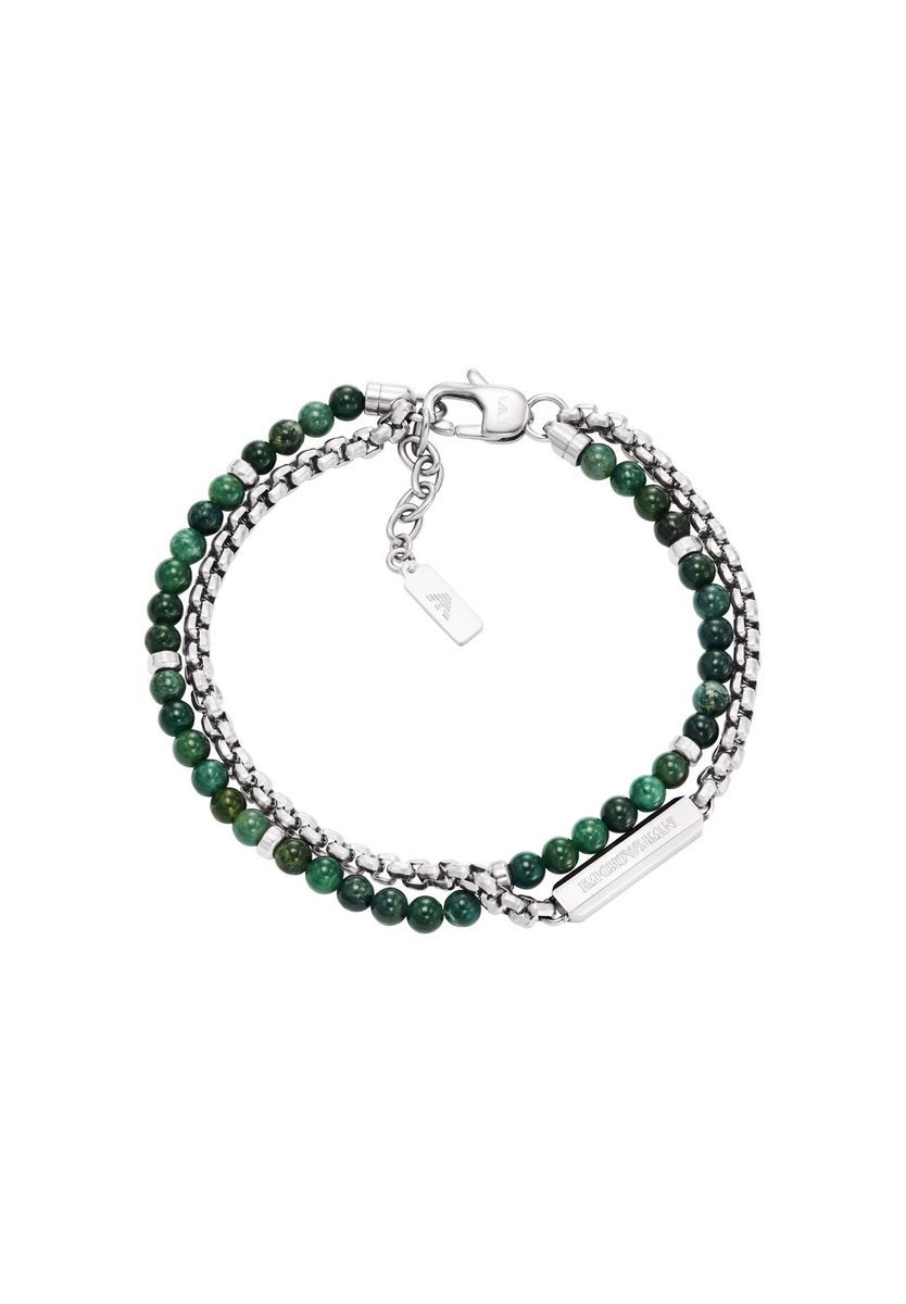 Perlenarmband aus Edelstahl mit Achat