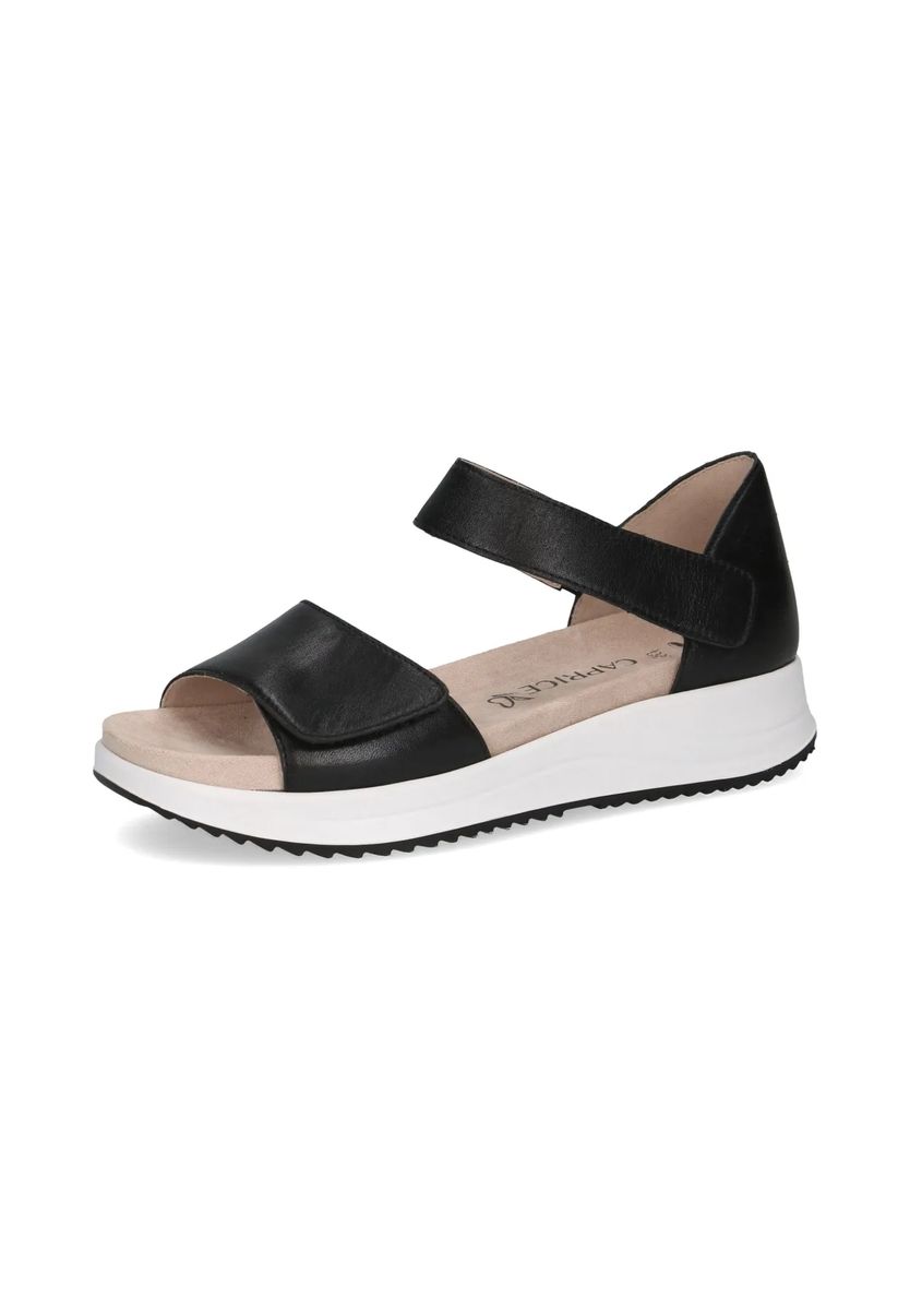 Bequeme Leder-Plateausandalen