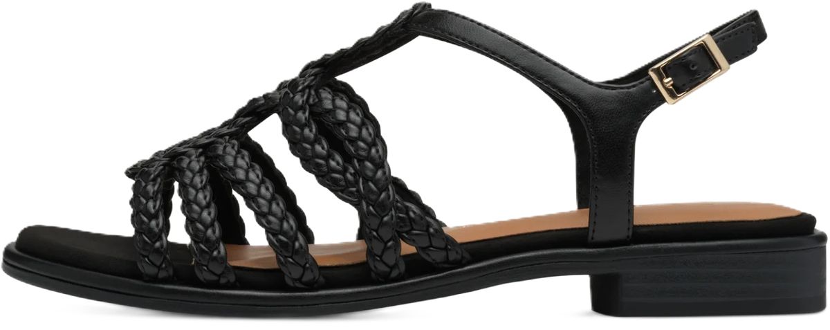 Riemchensandalen mit geflochtenen Details