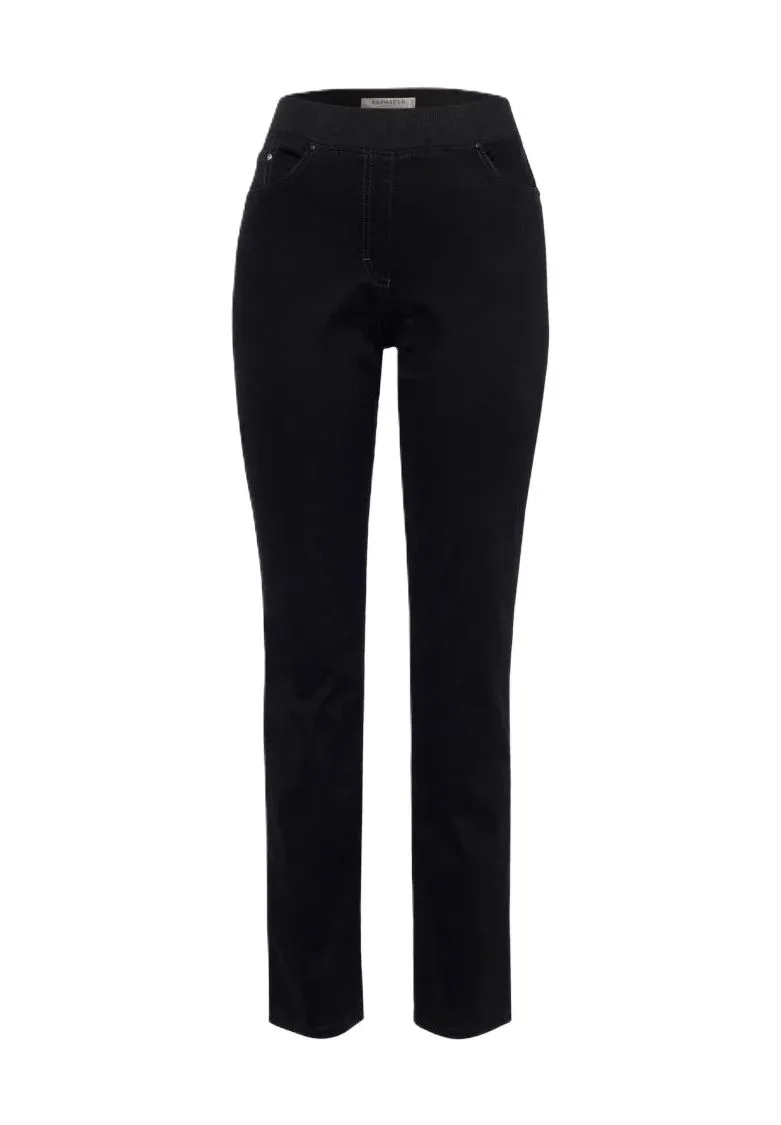 Slim Fit Satin-Schlupfhose mit Glanz