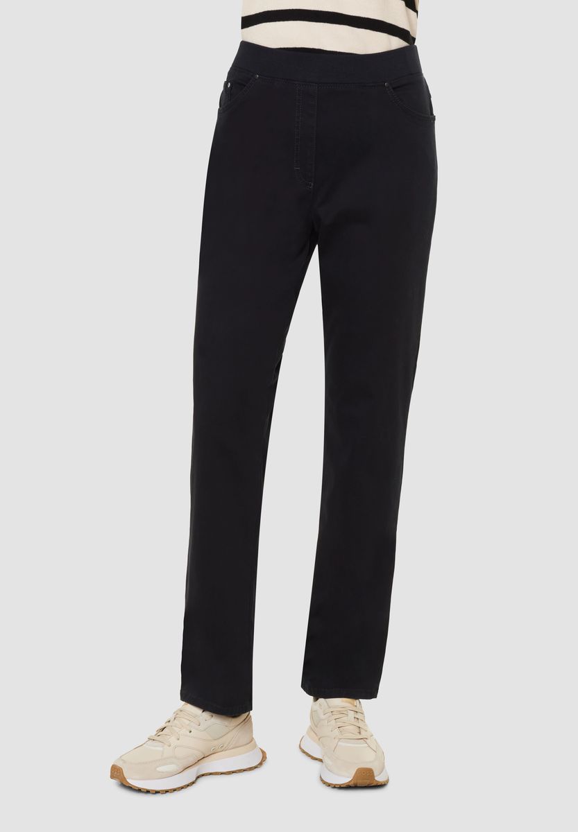 Slim Fit Satin-Schlupfhose mit Glanz
