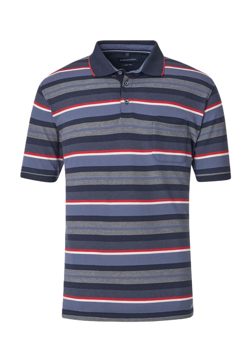 Gestreiftes Poloshirt mit Brusttasche