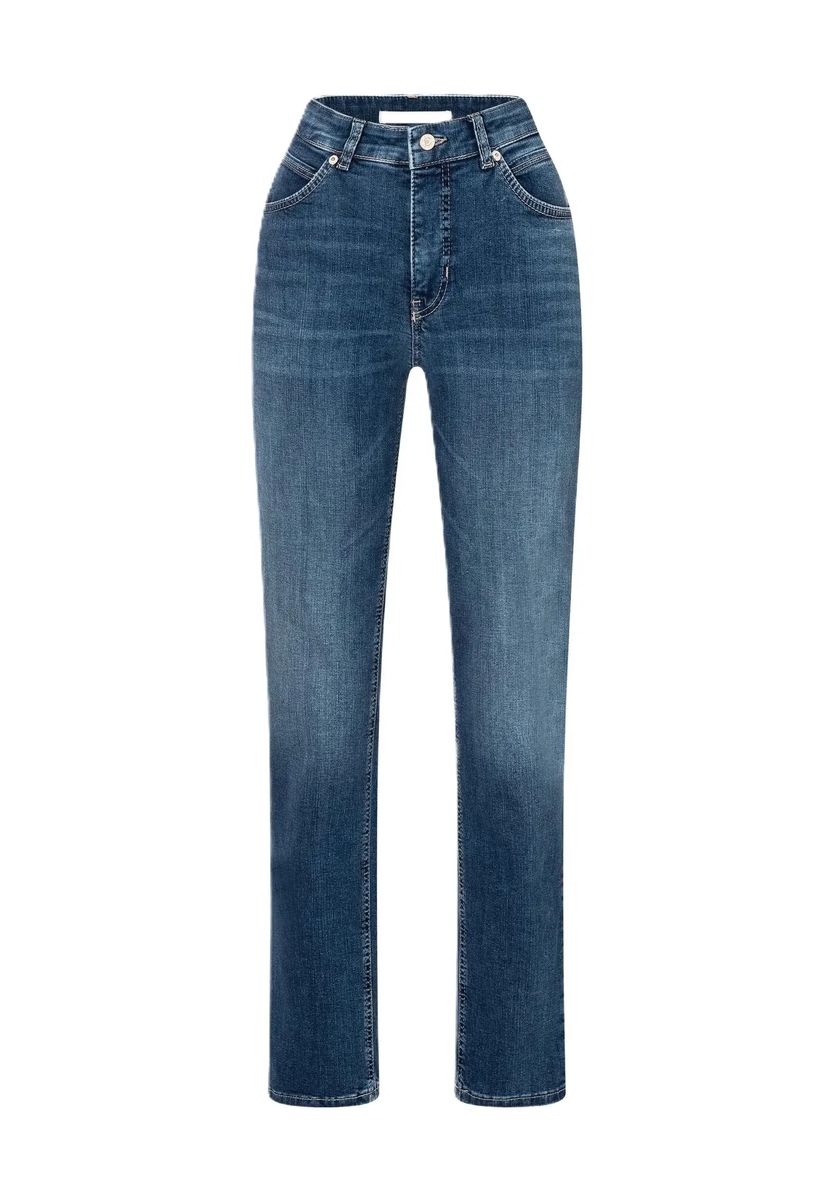 High-Waist Slim-Straight Knöcheljeans