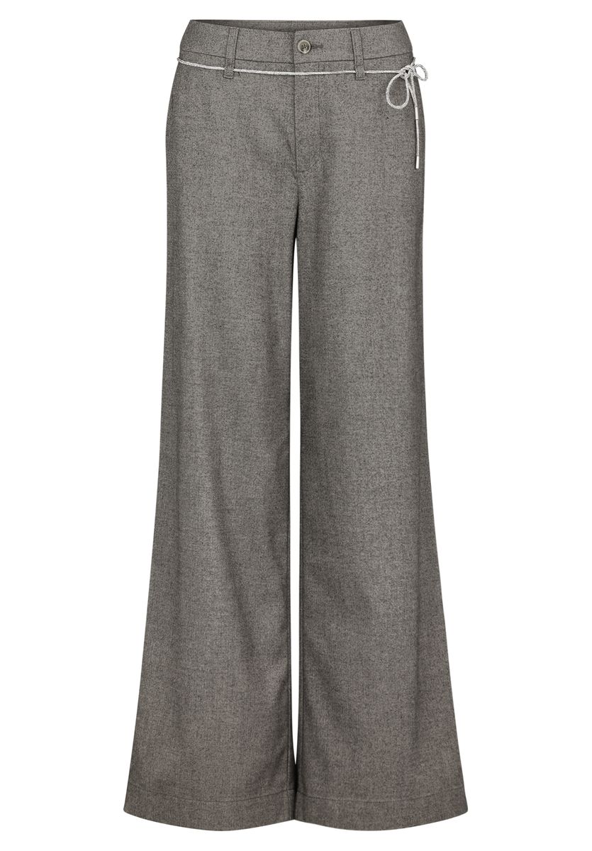Moderne Fischgrat-Hose mit weitem Bein