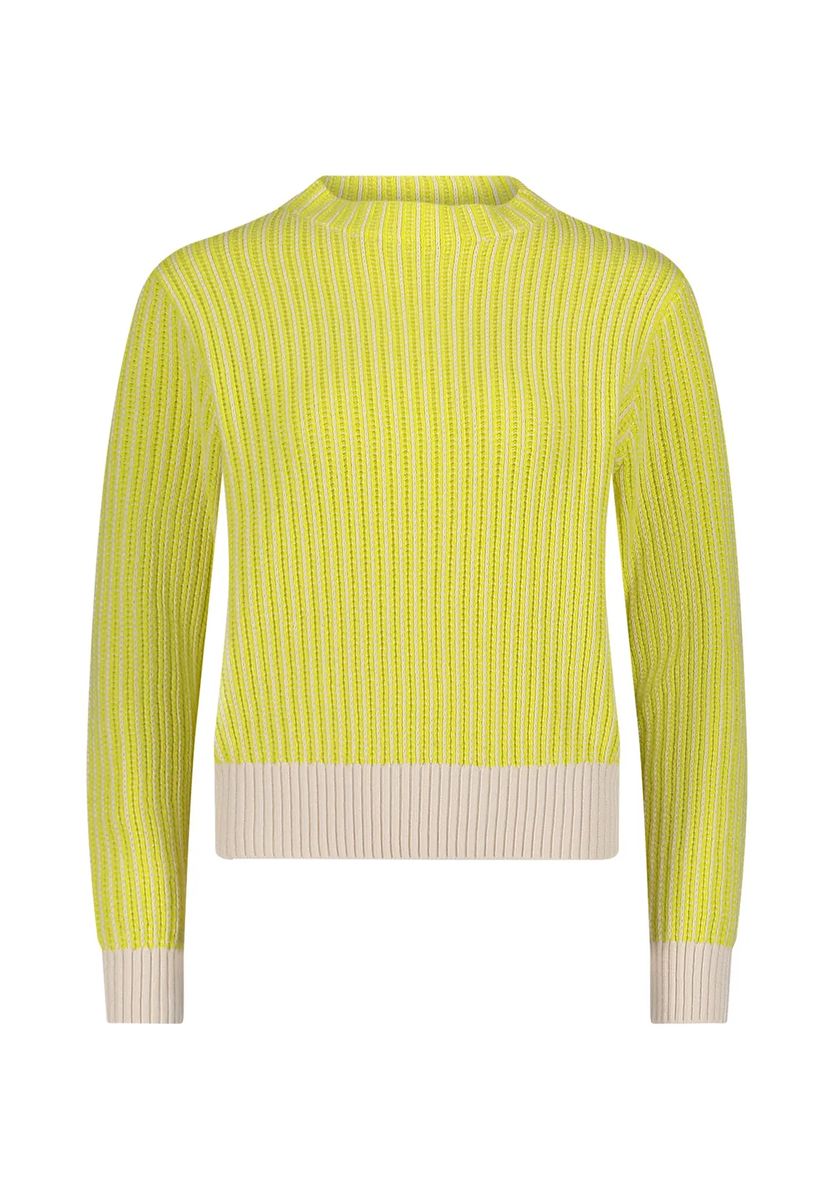 Rippstrickpullover in Melange-Optik