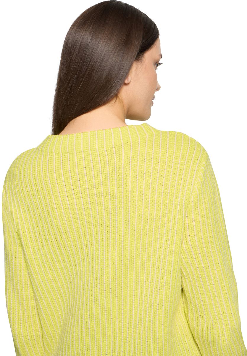 Rippstrickpullover in Melange-Optik