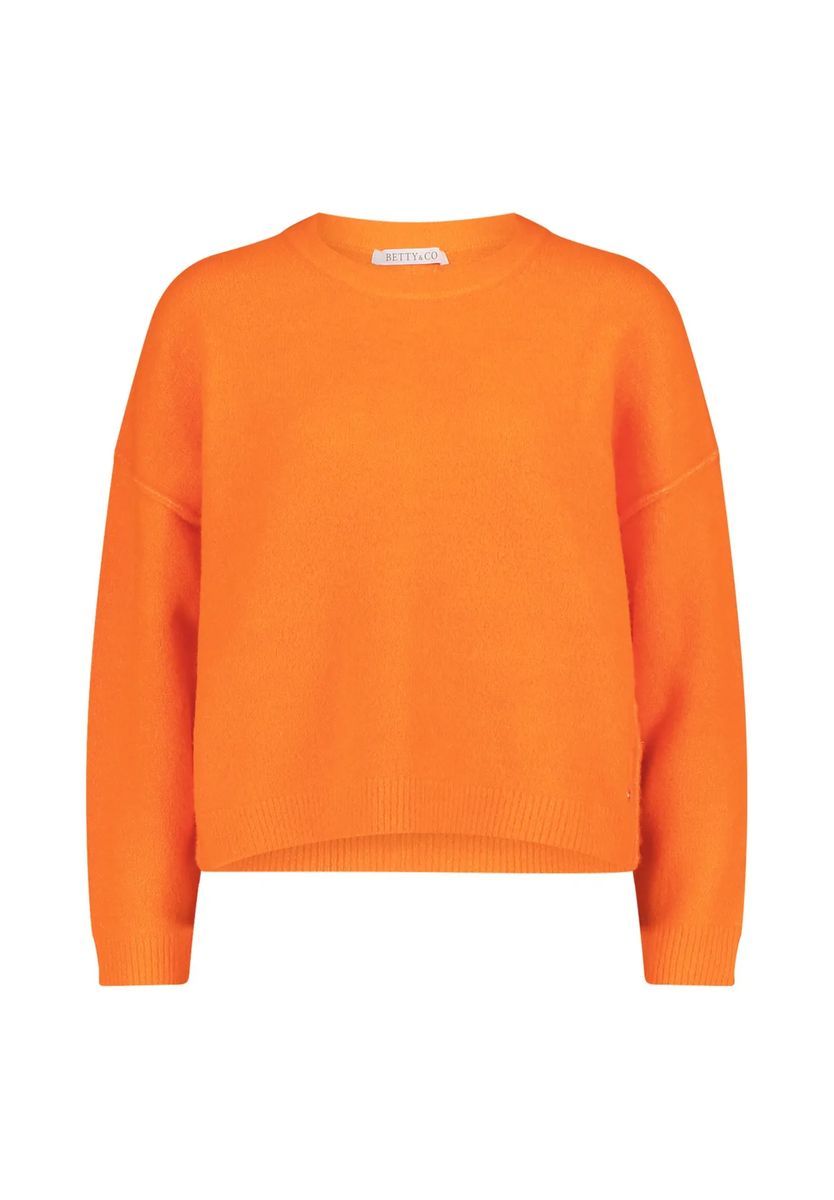 Oversize-Feinstrickpullover mit Rundhalsausschnitt